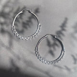 Calla  Hoops Silver Medium