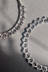 Calla  Hoops Silver Medium