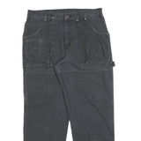 DICKIES Mens Regular Fit Black Cotton Blend Workwear Trousers W34 L30 Utility