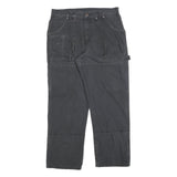 DICKIES Mens Regular Fit Black Cotton Blend Workwear Trousers W34 L30 Utility