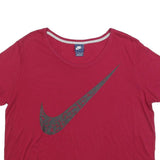 NIKE Womens Red Graphic T-Shirt L Short Sleeve Round Neck Sports Casual