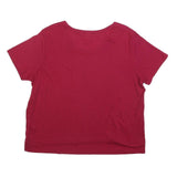 NIKE Womens Red Graphic T-Shirt L Short Sleeve Round Neck Sports Casual