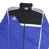 ADIDAS Mens Blue Black Zip Jacket Polyester M Athletic Sportswear