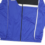 ADIDAS Mens Blue Black Zip Jacket Polyester M Athletic Sportswear