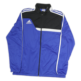ADIDAS Mens Blue Black Zip Jacket Polyester M Athletic Sportswear