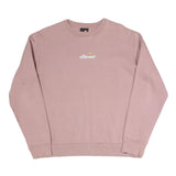 ELLESSE Womens Pink Cotton Blend Crew Neck UK 14 Sweatshirt Casual Pullover
