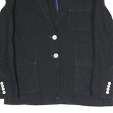 LAUREN RALPH LAUREN Womens Black Button Jacket UK 8 Polyester Blend Classic