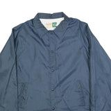 WEAR GUARD Mens Blue Button Jacket XL Polyester Plain Lightweight Casual