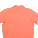 NAUTICA Mens Orange Short Sleeve Plain M Cotton Blend Polo Shirt Classic Style
