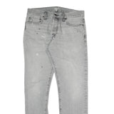 CARHARTT WIP Mens Jeans Grey Regular Straight Denim Medium W34 L30 Workwear Zip