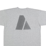 Mens Grey Cotton Blend Plain XL Short Sleeve Crew Neck Army Print T-Shirt