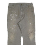 DICKIES Mens Cotton Blend Beige Regular Fit Straight Leg Trousers W35 L29