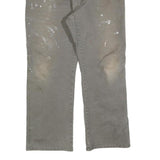 DICKIES Mens Cotton Blend Beige Regular Fit Straight Leg Trousers W35 L29
