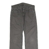 LEVI'S Mens Cotton Blend Grey Regular Straight Trousers W31 L30 Casual Zip Waist