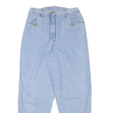 Womens Relaxed Light Blue Denim Jeans W28 L29 Cotton Blend Zip Casual Retro