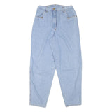 Womens Relaxed Light Blue Denim Jeans W28 L29 Cotton Blend Zip Casual Retro