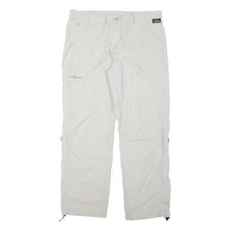 SCHOFFEL Womens Polyester Blend White Regular Straight Trousers W34 L29 Outdoor
