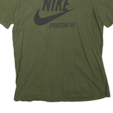 NIKE Mens Green Crew Neck Short Sleeve Graphic T-Shirt M Sportswear Cotton Blend