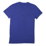 ADIDAS Mens Blue Graphic T-Shirt S Short Sleeve Crew Neck Cotton Blend