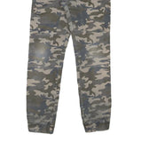 DOWNLOAD Mens Cotton Blend Camouflage Regular Tapered Trousers W28 L28