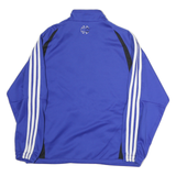 ADIDAS Mens Blue & Black Sports Track Jacket S Polyester Zip Plain