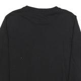 DKNY Womens Black Cotton Blend Crew Neck S Sweatshirt Logo Embellished Pullover