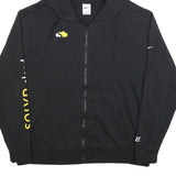 NIKE Mens Black Hoodie XL Cotton Blend Zip Up Sweatshirt 2022 Print
