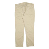 LEVI'S Mens Cotton Blend Beige Slim Straight Trousers W36 L30 Classic Zip