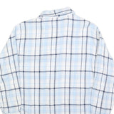 PAGE ONE Womens Blue & White Check Shirt S Casual Cotton Blend Long Sleeve