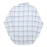 PAGE ONE Womens Blue & White Check Shirt S Casual Cotton Blend Long Sleeve