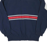 MPM Mens Blue & White Racing Zip Jacket L Polyester Blend Motorsport Talladega