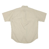 RALPH LAUREN Mens Beige Cotton Blend Casual Shirt L Embroidered Logo