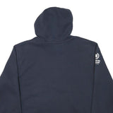 CARHARTT Mens Navy Blue Pullover Hoodie L Logo Sweatshirt Workwear