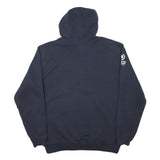 CARHARTT Mens Navy Blue Pullover Hoodie L Logo Sweatshirt Workwear