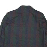 PEABODY HOUSE Mens Green & Blue Striped Wool Jacket M Woven Button Blazer