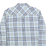 LEVI'S Mens Blue & Green Check Shirt XL Classic Cotton Blend Long Sleeve Button