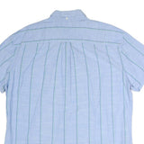 TOMMY HILFIGER Mens Blue & Green Striped Shirt 2XL Button Down Casual
