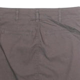 PRANA Womens Grey Cotton Button Mini Skirt Casual Pockets Size M