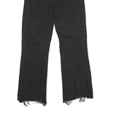 LEVI'S Ribcage Crop Flare Big E Womens Black Regular Flared Denim W25 L26 Raw