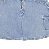SONOMA Womens Blue Denim Cargo Mini Skirt Cotton Blend XS Casual Pocket Detail