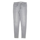 LEVI'S 535 Womens Jeans Grey Slim Skinny Denim W29 L30 Cotton Blend Zip