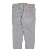 LEVI'S 535 Womens Jeans Grey Slim Skinny Denim W29 L30 Cotton Blend Zip