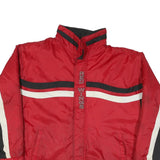 LOGO ATHLETIC Mens Red & Black Zip Jacket XL Polyester Blend Sportswear Retro