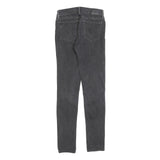 LEVI'S 711 Womens Jeans Black Slim Skinny Denim Medium W26 L32 Classic Fit Zip