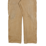DICKIES Mens Jeans Beige Regular Straight Denim W34 L30 Workwear Zip Closure