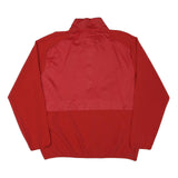 ADIDAS Mens Red Polyester Blend Track Jacket L Zip Plain Lightweight Sportswear