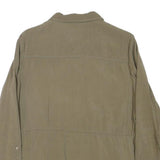 ZARA BASIC Womens Green Cotton Blend Jacket M Plain Zip Casual Lightweight