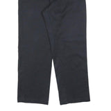 DICKIES Mens Relaxed Black Cotton Blend Trousers W36 L30 Workwear Zip Closure
