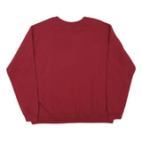 GILDAN Mens Maroon Sweatshirt Crew Neck XL Plain Cotton Blend Pullover