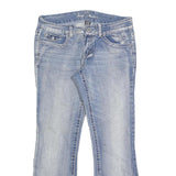 ARYIA Womens Jeans Blue Regular Flair Denim Light W32 L28 Stylish Casual Wear